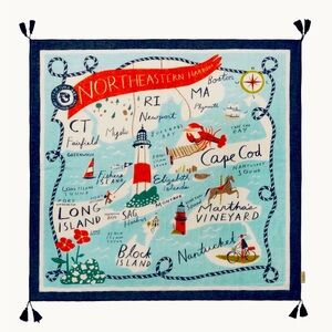 Spartina 449 Northeastern Harbors Square Scarf - NWT